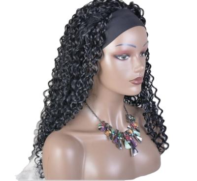 China Curly Cheap Indian Curly Or Brazilian Blonde 1B 613 Cuticle Aligned 12 26 Inch Best Color Womens Headband 100% Virgin Hair Curly Wigs for sale