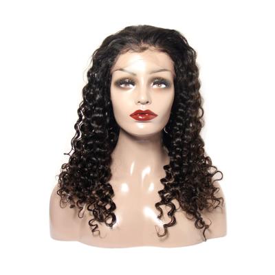 China Wholesale Hd Unprocessed Natural Brazilian Deep Wave #613 Virgin Human Hair Full Lace Wigs #1b Wave #613 Full Lace Wigs for sale