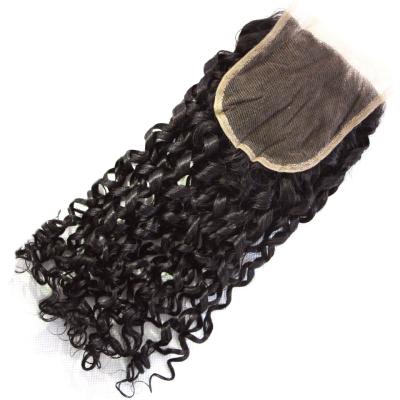 China Wholesale Pixie Curl 4x4 5x5 Lace Up Cheap Human Virgin Brazilian Weave Hair Bundles With Transparent Body Wave 613 Blonde Closure for sale