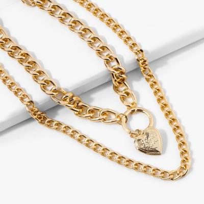 China Hip Hop Choker Jewelry Kawaii Girls Women Choker Choker Choker Heart Thick Chain Necklace Hip Hop Hip Hop Accessories for sale