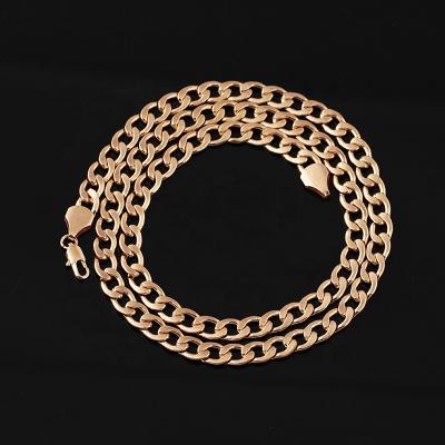 China Punk Basic Punk Necklace For Women Mens Chain Cuban Link Chokers Vintage Gold Tone Solid Metal for sale