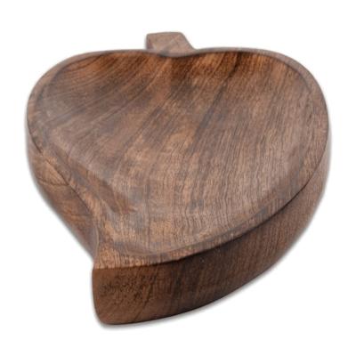 China Hot Selling Leaf Country Style Cheese Food Serving Tray Handmade Rustic Creative Wood Tray for sale