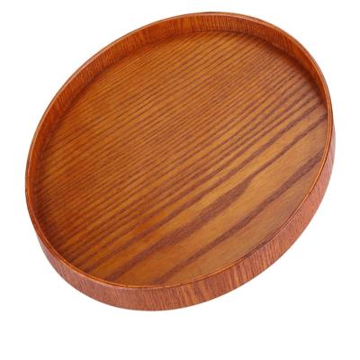 China Multi-functional creative serving dish cleverly processed yet chic simple handmade hot selling round stool wooden tray for sale