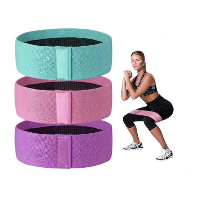 China 2021 Popular Polyester Cloth Non Slip Gym Beauty Butt Highly Elastic Hip Bands Cloth Resistance Bands For Squat Exercise for sale