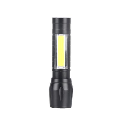 China Mini High Power 3W COB LED Flashlight Adjustable Pocket Torch Aluminum USB Rechargeable Led Flashlight for sale