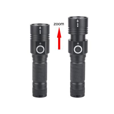 China Multifunctional Adjustable Focus Alloy LED Flashlight 122*33*24mm Waterproof Aluminum Flashlight for sale