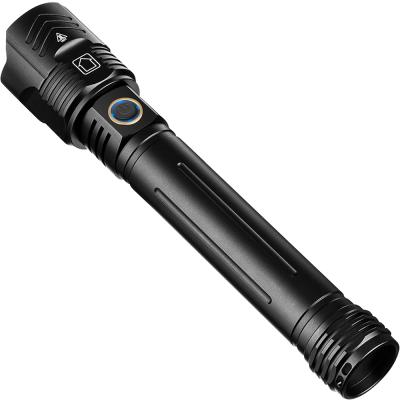 China New Arrival Flashlights Adjustable Focus LED USB Rechargeable 12000LM Alloy Aluminum Powerful Flashlight for sale