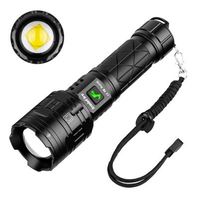 China Hot Sale XHP160 Super Bright Flashlight Adjustable Focus Waterproof 16 Cell LED Tactical Flashlight USB Rechargeable Boom Flashlight 4000 Lumens for sale