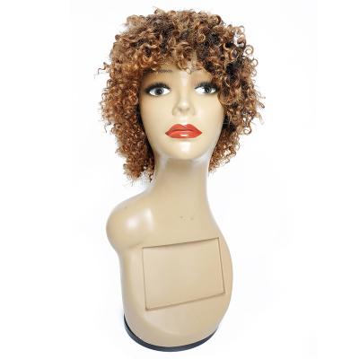 China 100% Machine Made Human Hair Wigs 1b30 Pixie Cut Curly Bob Wig Silky Straight Wave With Baby Hair For Black Women for sale