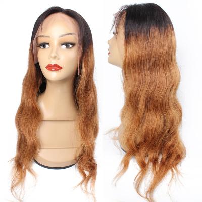 China Wholesale Price Virgin Human Hair Silky Straight Brown 13X4 HD Lace Frontal Wig For Black Women for sale