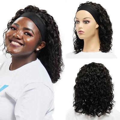 China Wholesale Raw Unprocessed 100% Natural Unprocessed Virgin Hair Black Water Wave Wigs 100% Brazilian Remy Hair Human Hair Wigs For Black Women Machine Made Wig for sale