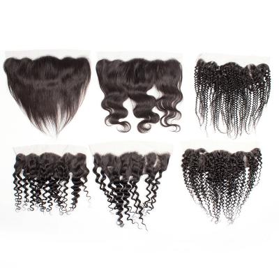 China Cheap 100% Virgin Human Hair 8 10 12 14 16 18 20 22 Inch Straight Brazilian Virgin Hair Curly Wave Hd Transparent Lace Headband And Closure for sale