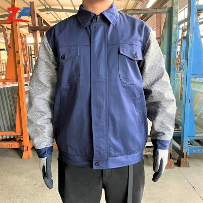 China Arm cut resistant workwear uniforms industrial uniform coveralls to prevent arm injuries high quality workwear for sale