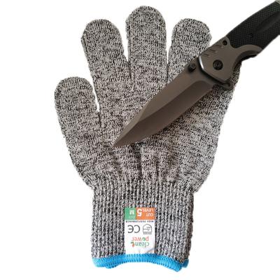 China Anti-cut food grade kitchen knife proof cut resistant safety gloves level 5 anticutting cut gloves for sale