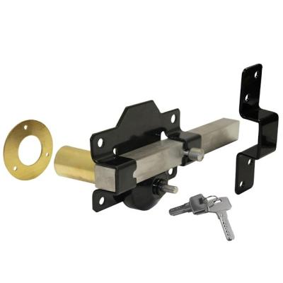 China Door Throw Door Lock SS304 Long Bolt With 5 Brass Key And 70mm Single Lock Protrusion for sale