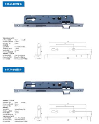 China 8520-8525-8530-8535 Stainless Steel UPVC Door Lock-PVC Door Lock Aluminum Door Lock for sale