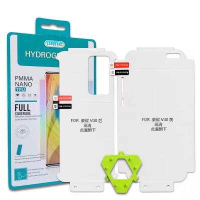 China For Huawei P50 Pocket Good Quality TPU Hydrogel Screen Protector For Huawei Honor V40 Full Coverage Front + Back Film for sale