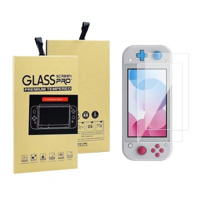 China Video Game Player For Nintendo Switch Lite Tempered Glass 2 Screen Protector Package 2.5D 9H HD Clear Anti-Scratch Mood Glass Film for sale