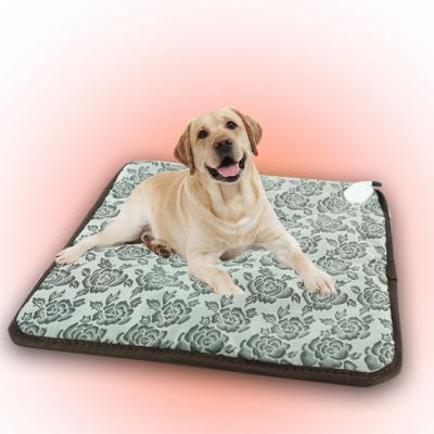 China Electric 45*45CM Flower Pattern Dog Cat Heating Pad Stocked Mat for sale