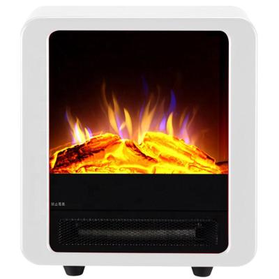 China Overheat Protection/Tip-over Protection Modern 3D Design Simulated Flame Metal Portable Cell Fast Heating Electric Fireplace for sale