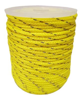 China For camping 16 strands pp core braided rope with reflective stripe for sale