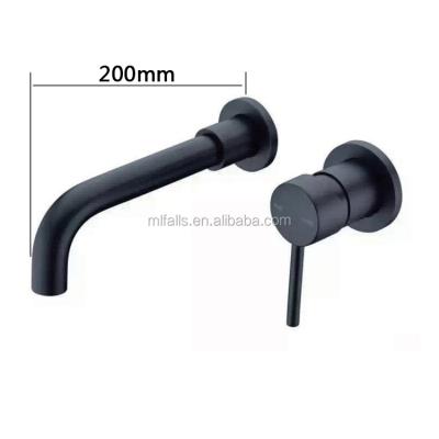 China Eco-friendly Thermostatic Faucets Black Bathroom Taps Wall Mounted Faucet Basin Faucet Kaiping MLFALLS for sale