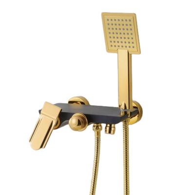 China Faucets New Products Bath Shower Electric Black Finish Sink Mixers, Fancy Bath Mixer Gold, Unique Gold Bathroom Faucets for sale