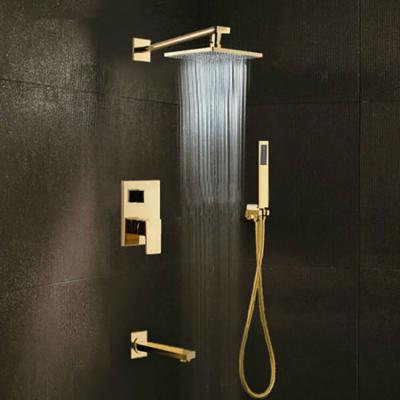 China Modern Rain Shower Head Waterfall Mist Shower Set Controllable High Flow Bathroom Shower Faucets for sale