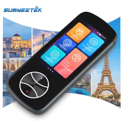 China Black Gray Portable Wifi Sunyeetek V10 Smart Language Translator For Italian Dutch Arabic English Spanish Translation Device for sale