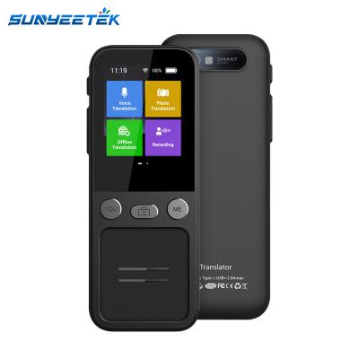 China Wifi Sunyeetek T16 AI Language Translator Device 137 Languages ​​Photo Translation For Germany Japan Korean Spanish Offline Translator for sale