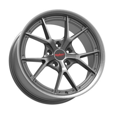 China Gray Full Painting Black Aluminum 18X8.5J Car Wheels 5X120 Alloy Wheel Passenger Car Tires Act TIR for sale