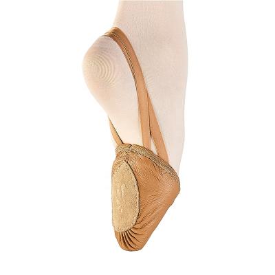 China Trainning JW Half Ladies Dance Shoes Leather Unique Ballet Shoes for sale