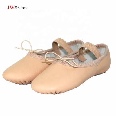 China Soft Dance Shoes Premium Quality Soft\Comfortable\Durable JW Girls Scare Leather Ballet Shoes for sale