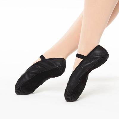 China Full Sole Dance Shoes JW Full Sole Ballet Slipper Flat Women Soft Leather Ballet Shoes For Girls for sale