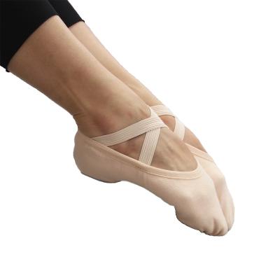 China Unique Split Stretch Canvas Ballet Shoes High JW Ballet Slippers Split Unique Stretch Canvas Women Ballet Shoes For Girls for sale