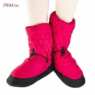 China Adult Women Dance Performance JW Winter Indoor Ballet Comfortable Warm Up Dance Training Boots for sale