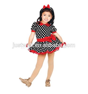 China Little Girls Dresses Girls Cheap Red Polka Dancing Costume Dots Dress for sale