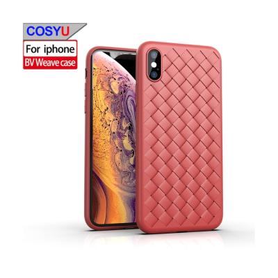 China New popular braided anti-drop and fast heat dissipation diamond lattice cell phone case for iphone& samsung& huawei& xiaomi for sale