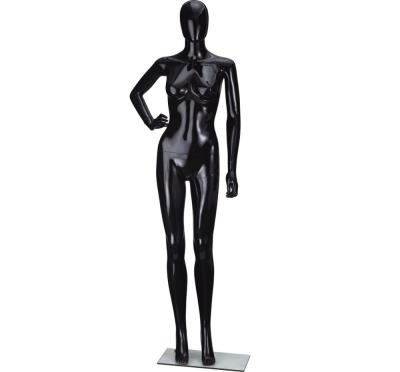 China Others Plastic Women Mannequin Dummy Black Female Torso Full Body Mannequin for sale