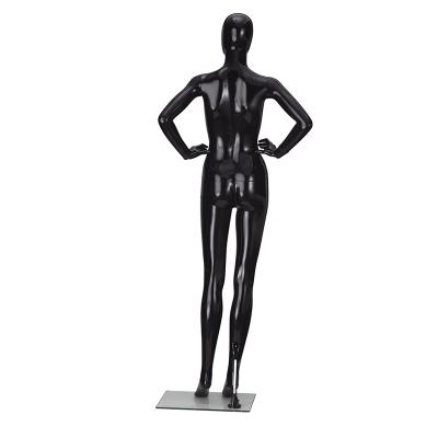 China Factory Wholesale Dummy Black Female Torso Full Body Female Mannequin Plastic Mannequin for sale