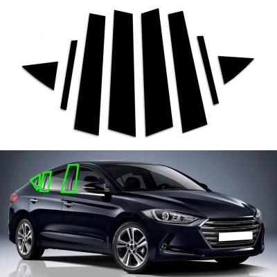 China Single Color with No Pattern For Hyundai Elantra 2017-2018Column decorative window frame cover protection cover piano black sticker film accessories modified for sale