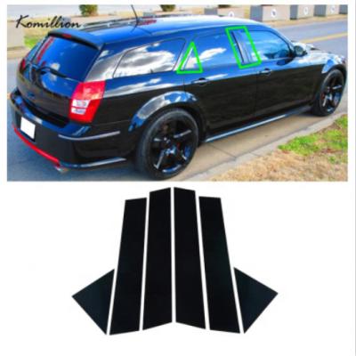 China Single Color with No Pattern For Chrysler 300C Dodge Magnum Window pillar panel cover door frame decorative strip black mirror sticker modified fitting film for sale