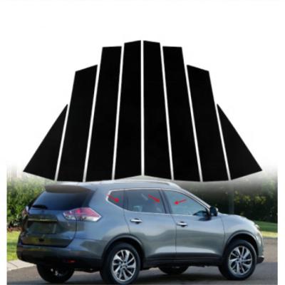 China Single Color with No Pattern For Nissan Nissan X-trail Rogue 2008-2023 window B-pillar panel cover door frame decorative strip black reflector sticker film for sale