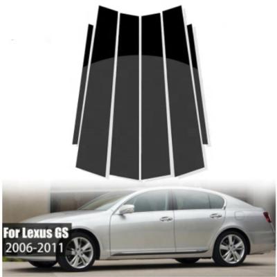 China Single Color with No Pattern For LEXUS GS450h GS350 Window pillar panel cover door frame decorative strip black reflector sticker modification accessories for sale