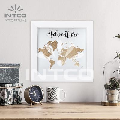 China INTCO Decorative Decorative Shadow Box Frame 8x8 Inch Drop Your Tickets Here Shade Box for sale