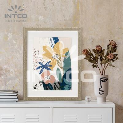 China INTCO Modern Minimalist Fantasy Style Print Flower Interior Wall Paper Art With Frame for sale