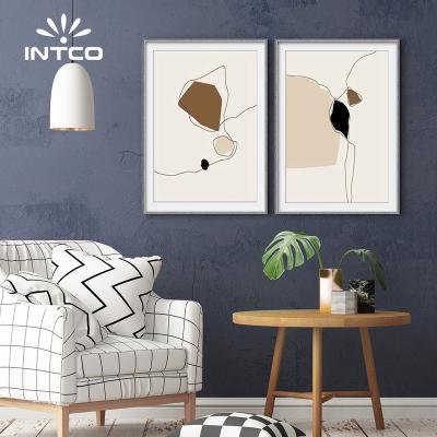 China INTCO Rustic Newcomer Classic Abstract Home Decoration Sketch Art Frame 2 Pieces Gift Sets for sale