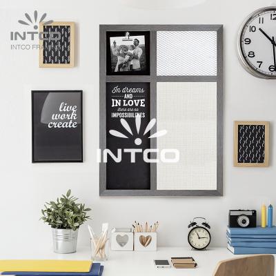 China Morden INTCO Clip Frame Black Board Screen Print Wooden Matts Canvas Frame Board Effect Fram Feature Board for sale