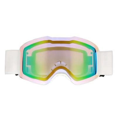 China 3D Glasses Anti-scratch Thermal Magnetic Equipment TPU Skiing Glasses Shock Resistant Soft Frame PC Plated Film Revo OEM & ODM Skiing for sale