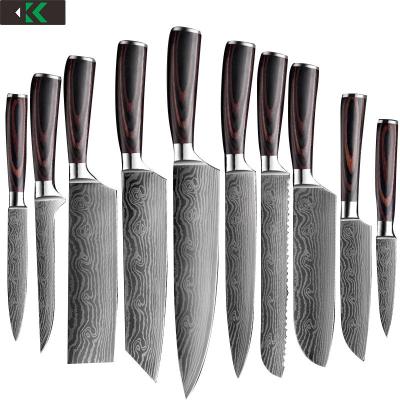 China Sustainable Hot Selling 8 Inch Japanese Damascus Style Stainless Steel High Carbon Steel Japanese Chef Knife for sale